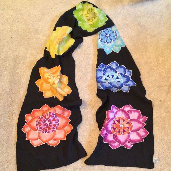 Colorful Chakras Patterned Scarf - Picture 1 of 3